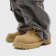 Zapatos de derby lisos para hombres martin botas martin botas para hombres zapatos de trabajo retro gruesas altura de altura que mejora la cabeza transpirable zapatos de cuero casuales para hombres d11 camello 42