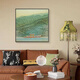 
Sense paintings, fresh Nordic style living room hanging paintings, TV background wall, desktop, tableware, high-end green restaurant decoration paintings, G3893 30*30 texture oil canvas ps black frame