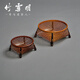 Bamboo Xueming handmade bamboo fruit basket Chinese retro round household storage basket snack snack basket tea snack box tea cup basket large size