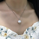 Bhiodha natural Edison pearl pendant round strong light 18K thick gold version melon seed buckle comparable to Australian white seawater pearls 18 11-12mm