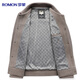 Romon jacket men's coat lapel solid color business casual fashion stretch jacket dad wear young and middle-aged men's wear