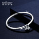 Shengshi Qiyuan pt999 platinum bracelet solid platinum bracelet for women new platinum 999 bracelet sparkling two generations of joy bracelet pt999 inner diameter 54mm weight 43g platinum 999