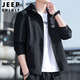 JEEP SPIRIT Jeep Jacket Men's Hooded Autumn and Winter Jacket Men's Casual Men's Tops Black XL