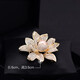 WOUG light luxury lotus brooch women's suit jacket collar brooch Japanese and Korean temperament versatile coat style gold
