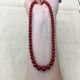Zhaohao Coral Bead Necklace Akha Ox Blood