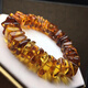 Medium red natural flower amber rough stone with shape square bracelet beeswax amber Amber resin fossil 224#36.9g