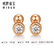 Ming brand jewelry 18K gold earrings K red light dot earrings CSH0349 pricing K gold earrings about 0.75-0.88 grams