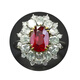 Mingshi 2.02 carat unfired pigeon blood red ruby ring in platinum set with AIGS international certificate 2.02 carat