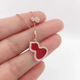 ZHIO star same style double gourd necklace for women 18k gold Fulu red agate white fritillary green agate pendant clavicle chain medium rose gold red agate