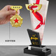 
Not stopped. Retired souvenir set 20-inch black suitcase + crystal ornament A style + red ribbon WZHL-15915