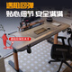 Huixun Jingdong's own brand solid wood 3cm electric lift table workbench computer table gaming table office desk hidden plug strip - dual motor 3cm solid wood walnut color 160*70 free delivery