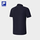 FILA official short-sleeved T-shirt men's cool lapel short-sleeved POLO shirt new fitness sports T-shirt breathable top RD royal blue-NV 2XL 185/104A/XXL