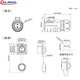 Lingke LP20 waterproof aviation plug and socket 2/3/4/5/7/8/9/12 core quick plug round IP68 connector LP20 type 3 core flange formal installation