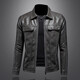 ANDSEEYOU chaqueta de cuero de solapa de marca motocicleta para hombre guapo otoño e invierno nuevo estilo parka hermosa chaqueta de cuero delgada exterior chino Día de San Valentín negro L