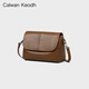 
CALWAN KEODH official website bag women's bag new crossbody bag summer genuine leather pillow bag shoulder bag birthday gift for girlfriend wife [brown] brand light luxury fashion versatile practical