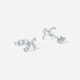 Saturday Fu PT950 platinum earrings for women platinum bow earrings B0914909 pair about 2.29g birthday gift