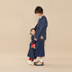 Papa climbing spring children's coat skirt parent-child wear soft denim casual and versatile navy blue skirt-adult 160