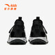 ANTA Children's Sandals Men's Big Children's Shoes 2025 Summer New Breathable Velcro Shark Toe Outdoor Beach Shoes Black/Silver-1 33