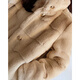Gu Bing Fur Coat Women's Winter Eco-Friendly Fur Mink Coat Mid-Length Slim Plush Top Thickened Apricot S