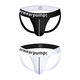 Adano sexy men's underwear men's thong cotton comfortable sports low-waist double butt lift hollow sports breathable fitness white M