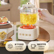 JIEXG health pot mini health cup electric stew cup office teapot teapot small one-person flower teapot kettle electric teacup 1L stand-alone model 0 glue all glass