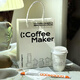 Forty thousand kilometers coffee cup double layer paper cup with lid water cup household commercial packaging cup hot drink paper cup thickened double layer COFFEE 280ml + butterfly white lid 25 sets