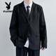 Playboy (PLAYBOY) DK uniform junior high school high school casual suit men's and women's suit college student professional formal wear JK suit class uniform two-piece suit jacket + trousers XL