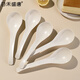 Riheshengtang Rice Husk Disposable Spoon Biodegradable Spoon Fast Food Takeaway Spoon Dessert Spoon Household Commercial Tableware Spoon Small Spoon 50 pcs
