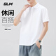GLM短袖t恤男透气夏季翻领polo衫速干T恤冰丝感休闲运动上衣黑色XL