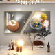 Lumière de luxe restaurant peinture décorative moderne minimaliste salle à manger suspendus peinture table à manger fond mur combinaison créative cristal porcelaine peinture TXMG12119 50*60*2/deux pièces combinaison 50*100 texture argent 3