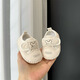 Rabbit Big Wen Baby Shoes 0-1 años Hombres y mujeres Baby Baby niños pequeños Hittlers Sole Sole 6-12 meses No cayendo antes de la primavera y el verano Big Velcro White 12 Longitud interna 12 cm