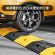 Baige speed bump, rubber and plastic highway slope, thickened and weighted buffer zone, road surface slope, car speed limit ridge, yellow and black glyphs 100*35*5
