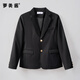 Luo Meijiang jk uniform blazer spring and autumn original style college style school supply sense short coat women's cardigan JK two-button black suit It is recommended to go up one size XL