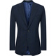 Anniversary Bird Suit Men's Suit Same Style as Wu Lei ONE Series Business Golden Fleece Anti-wrinkle Easy-Care Suit Mineral Blue (Navy) 48 A(175/96) /Please note waist or pants