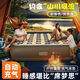 Xiha Swimming Inflatable Mattress Floor Automatic Inflatable Bed Household Single and Double Inflatable Mat Accompanying Portable Camping Folding Bed Double 200*150*25cm with Pillow External Pump