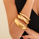 Bijoux transfrontaliers européens et américains, bracelet large de style froid, design brillant, bague géométrique à la mode, Bracelet MY4867 or (lot de 2)