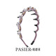 Bosiya Starry Sky Story Headband New Light Luxurious Full Diamond High Top Teeth Comb Headband Going Out Broken Hair Pressed Hairpin Hair Accessory Purple Gift Box for Girlfriend