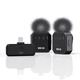 Mylasen Beican Wireless Lavalier Microphone Anchor Live Recording Equipment Outdoor Interview Short Video Radio Douyin K Song Noise Reduction Microphone Suitable for Apple Android Black One to Two Type-c Interface