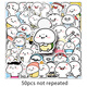 50 well-behaved baby mobile phone case stickers, cute cartoon emoticon package hand account material, skateboard, guitar diary, stationery, iPad stickers, waterproof, traceless handmade DIY decoration [50 pictures do not repeat] Well-behaved baby-1477X 4-5cm