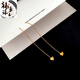 XCL Hong Kong Duty Free 999 Gold Ear Wire Women's Foot Gold Earrings Long Tassel Four Leaf Clover Earrings Fu Character Ear Wire