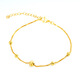 Library selects ancient gold 999 pure gold 18k gold color alloy flash bead bracelet for women's fashion zodiac year hand jewelry for women new flash bead bracelet