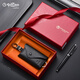 Jinlilai official flagship key bag for men and women genuine leather large capacity bag card bag two-in-one mini car storage bag god black top cowhide
