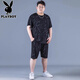 Playboy Ice Silk Set Set Мужской летний большой большой размер