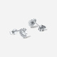 Saturday Fu PT950 platinum earrings for women, platinum car flower sparkling love earrings, one pair - 1.54g
