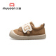 Shepherd children's toddler shoes 2025 spring and autumn girls' anti-kick and anti-collision kindergarten indoor shoes breathable boys' canvas shoes Hazelnut Coffee 25 shoes inner length 16.5cm/suitable for feet 16.0cm