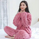 Thick and warm, skin-friendly and comfortable coral velvet pajama set, purple, one size fits all, 80-140Jin Jin equals 0.5kg