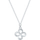 Saturday Fu PT950 platinum necklace for women platinum pendant four-leaf clover birthday gift B0614843 40+5cm about 2.29g