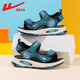 Pull back children's shoes children's sandals 2025 summer new style boys' breathable soft-soled sports sandals student campus beach shoes blue black -1413 33