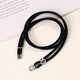 POP-plated 18k gold inlaid zircon pendant lanyard braided black rope double safety buckle versatile personalized accessories universal buckle black rope necklace
