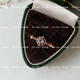 Pop Japanese nojess winter new natural tanzanite rhombus hollow ring necklace earrings 925 silver gold-plated ring US No. 5